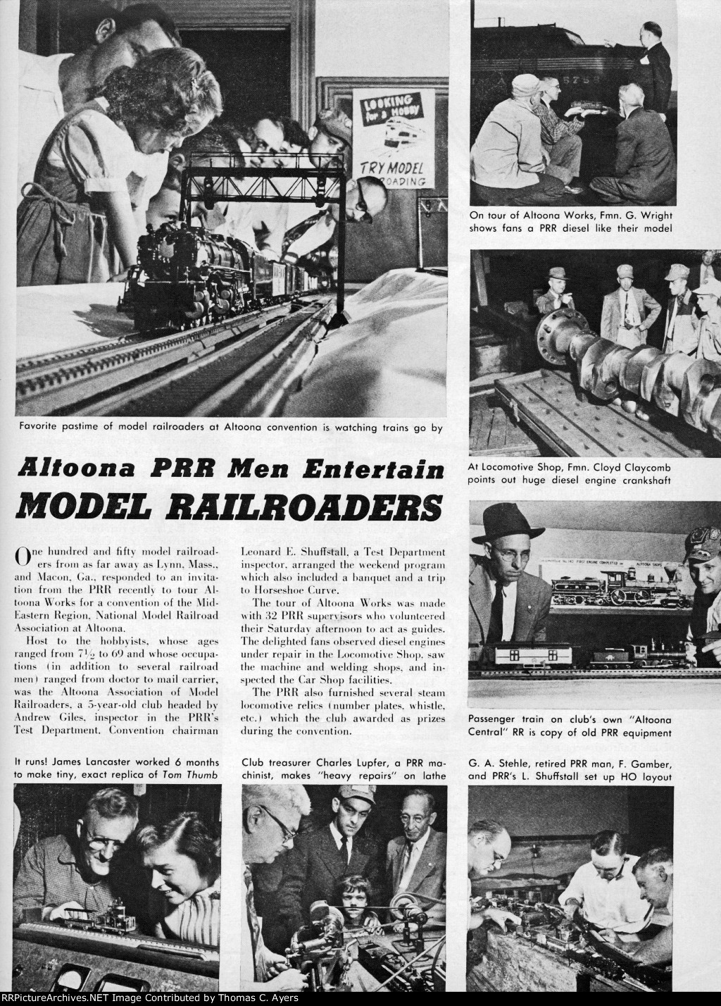 "Altoona PRR Men Entertain Model Railroaders," Page 19, 1955